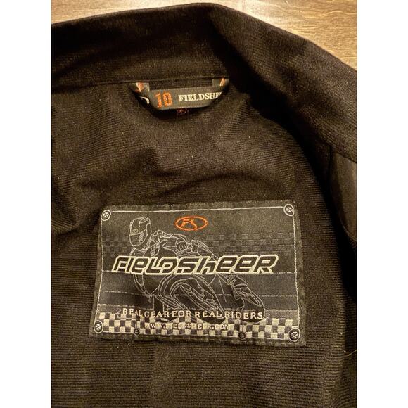 Fieldsheer FS Motorcycle Womens Black Full Zip Windbreaker Lined Jacket Size 10 - Picture 6 of 10